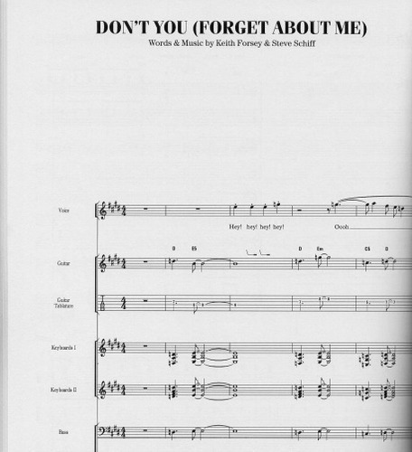 The 80´s Rock Score * 6 Partituras Tablaturas Banda Completa