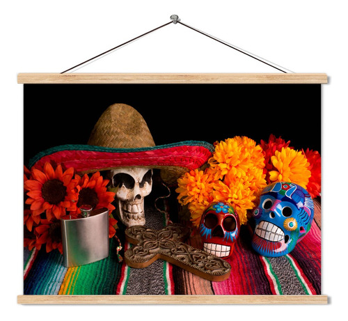 Poster Pergamino Calaveras Ofrendas 60x90cm