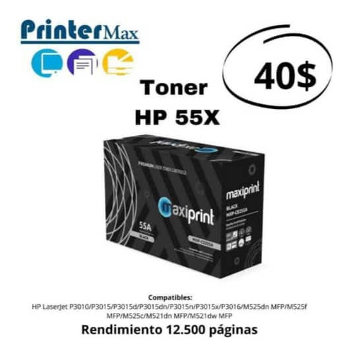 Cartucho De Toner 55x Maxiprint