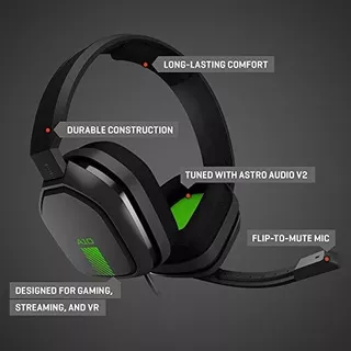 Audifono Mic. Astro A10 For Xbox1 Wired Gray Green Color Gris/Verde Color de la luz NO