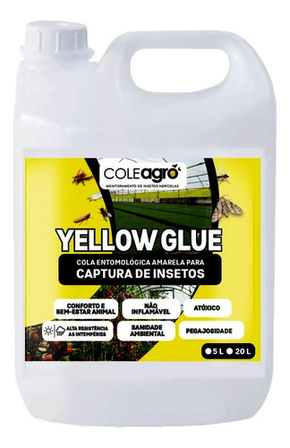 Cola Entomológica Amarela Yellow Glue  5 Litros