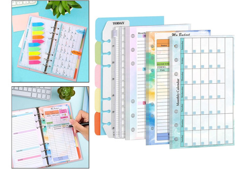 Insertos Para Agenda Tamaño A6: Juego A Rayas, Económico, Di