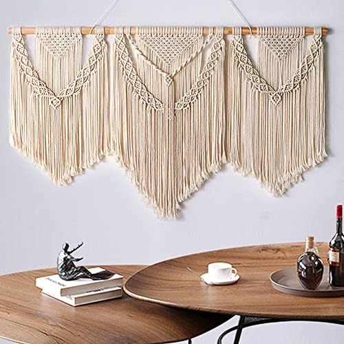 Gran Macrame Tejido Colgante De Pared, Tapiz De Macrame...