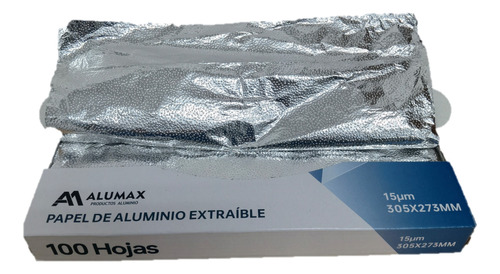 Papel Aluminio Extraible 100 Hojas, Caja De 24*1 Paquete