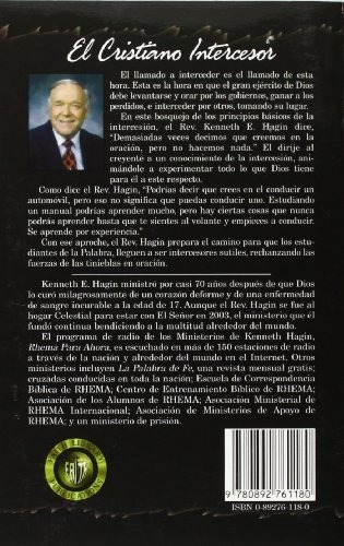 El Cristiano Intercesor (interceding Christian - Spanish Ed, De Kenneth E. Hagin. Editorial Faith Library Publications, Tapa Blanda En Inglés, 1991