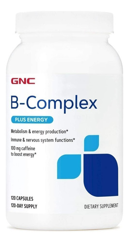 Gnc  B-complex Plus Energy  120 Capsulas ,