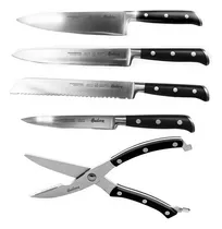 Comprar Set  5 Cuchillos Professional Chef Pan Utilitario Tijera Neg
