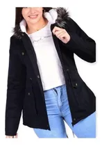 Comprar Campera Parka Mujer Gabardina Con Abrigo Y Capucha Con Piel