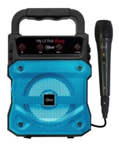 Imagen 1 de 1 de Parlante Karaoke Con Microfono Azul My Lil` First Sing  Tws