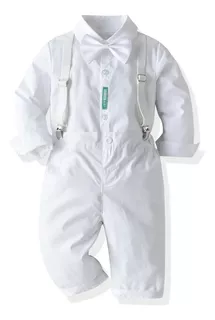 Terno Traje Blanco Bautizo Bebe Niños