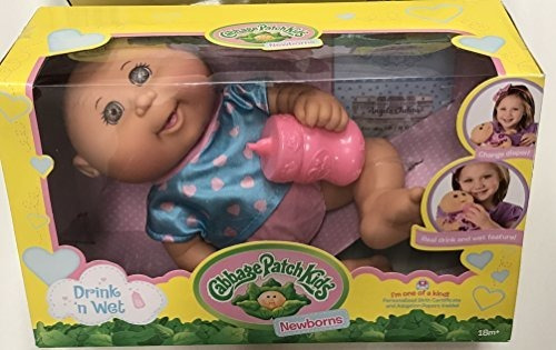 Cabbage Patch Kids Drink N .wet Recien Nacido Baby Doll (cor