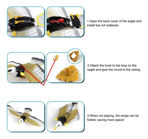 Juguete Interactivo Simulado Para Pájaros Y Gatos Flying Eag