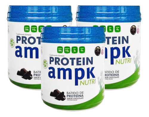Suplemento Dietario Proteina Vegana Ampk 506 Gr X 3 Un