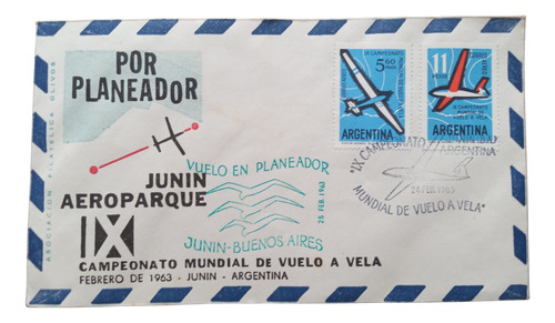 Planeador Mundial Vuelo A Vela 1963 Junin-bs.as - Olivos