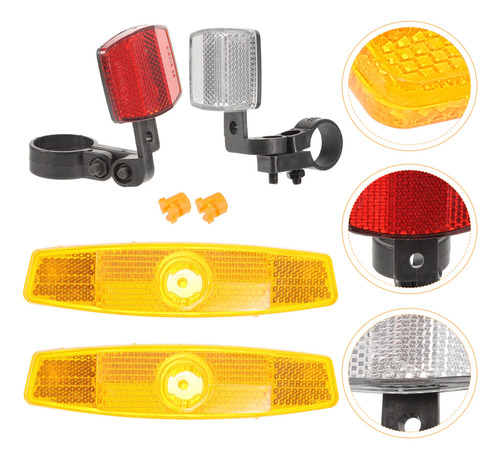 # Kit De Reflectores Delanteros Y Traseros Para Bicicleta