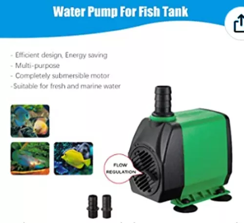 Bomba Agua Altura 3m Acuario Pecera Filtro Sump 3000l/h 24w