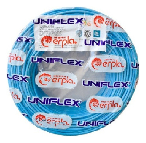 Cable Unipolar 1,5mm X100m Celeste Upercab Normalizado Iram 