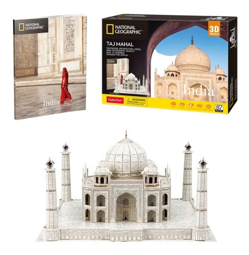 Imagen 1 de 7 de Puzzle 3d Mausoleo Taj Mahal De La India Original Natgeo