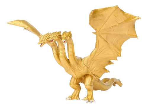 Dragón De Tres Cabezas Figura Dragón Dorado De Segunda
