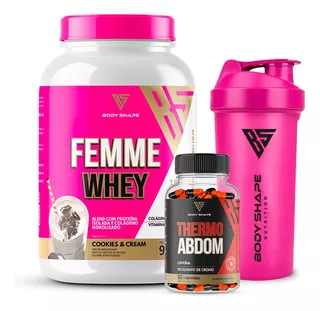 Kit Whey Feminino + Termo (cafeína) + Coqueteleira (brinde)