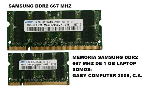 Memoria Laptop 1 Gb Ddr2 Pc2-5300s 667 Mhz Samsung Somos T 