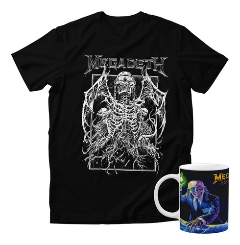 Playera Megadeth Rock Band Con Taza De Regalo