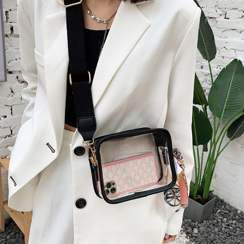 \ Bolso De Hombro Transparente De Pvc Aprobado Por El