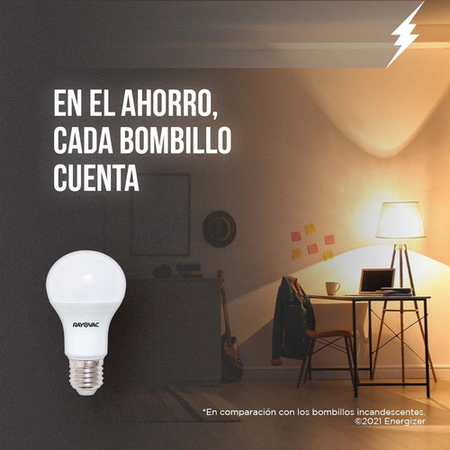 Lampara Led 10w = 75w Luz Blanca Rayovac 1050lm - Pack X 12
