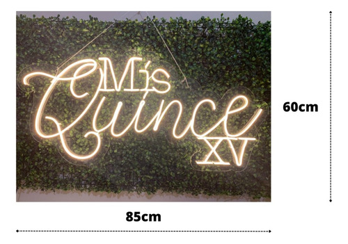 Letrero En Acrilico Con Luz Led Neon Mis Xv