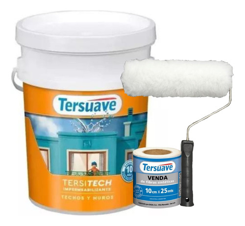 Combo Membrana Liquida Tersitech 20kg Con Venda Y Rodillo