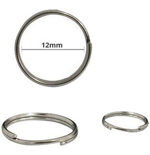 Imagem 4 de 5 de 100 Argolas Em Aço Inox Para Montagem De Lustres 12mm