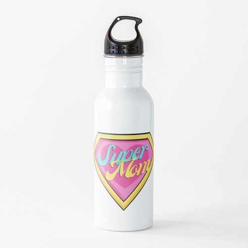 Imagen 5 de 6 de Termo Botella Caramañola Regalo Madres Super Mama Corazones