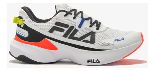 Tênis Fila Recovery color white/black/fiery coral - adulto 39 BR