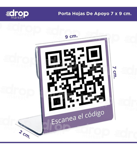 Imagen 2 de 10 de Porta Precios Nombre Acrílico Menú Mesa Escritorio 7x9 X1u