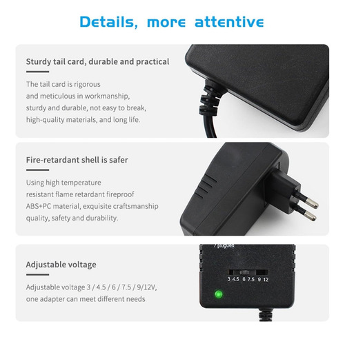 Adaptador De Corriente Universal 30w Regulable De 3v A 12v