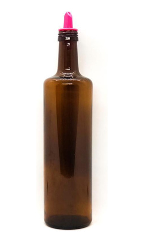 12 Botella Aceite Ambar 750 Cc Con Pico Vertedor