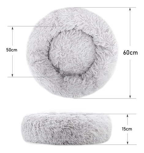 Nido De Gato Cama Antiestrés Super Cómodo Cojín Peluche 60cm