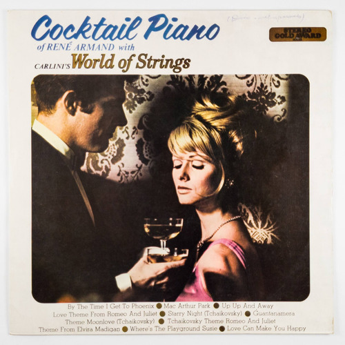 Disco Vinil Lp René Armand World Of Strings Cocktail Piano