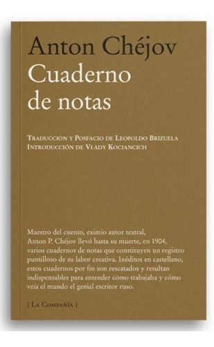 Libro Cuaderno De Notas - Anton Chejov