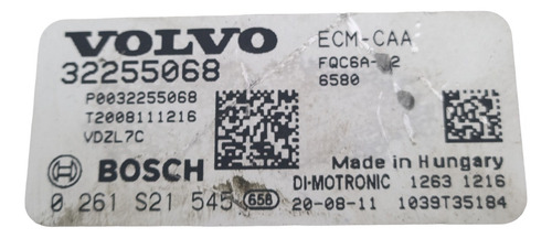Módulo Injeção Volvo Xc40 1.5 T5 Híbrida 19/23 32255068 (Usado)