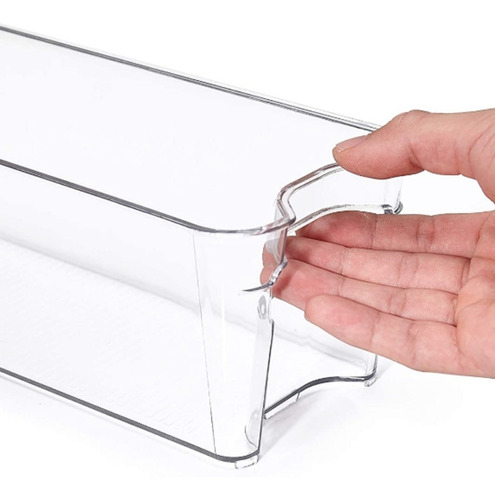 Imagen 6 de 10 de Organizador Para Refrigerador Plástico Transparente 36 Cm