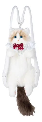 Bonita Mochila De Peluche Con Forma De Gato, Bolso De