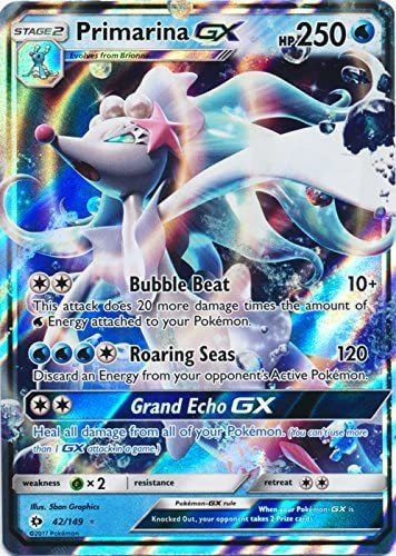 Primarina Gx Carta Pokémon Original+10 Cartas Comunes