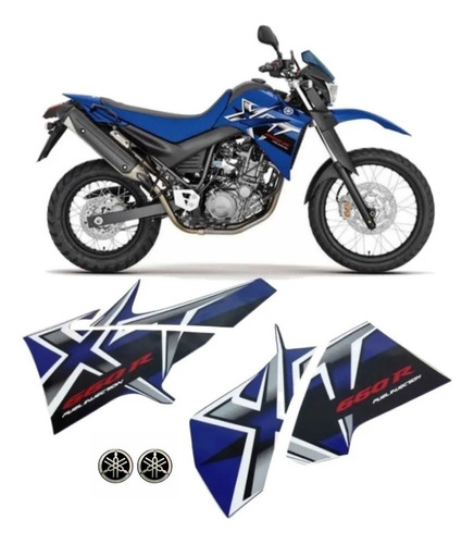 Kit Adesivos Yamaha Xt 660r 2008 Azul 10324