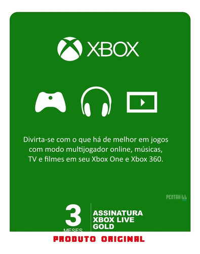 Xbox Live Gold 3 Meses - Xbox One / 360 / Series