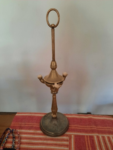 Candelabro De Aceite. Januca Judío. Único En El Mercado