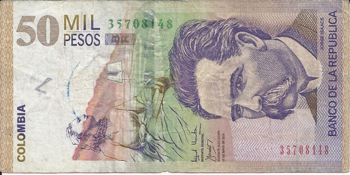 Colombia 50000 Pesos, 15 Mayo 2002