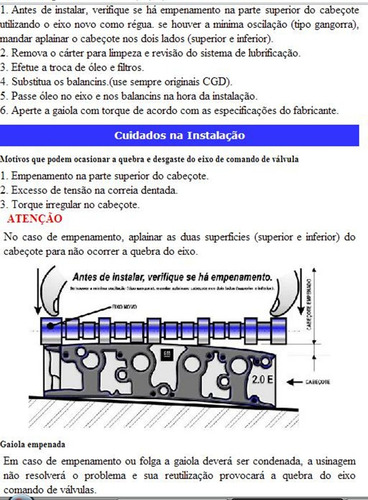 Kit Comando Válvula Monza - Kadet 2.0 91/..alcool Injeção