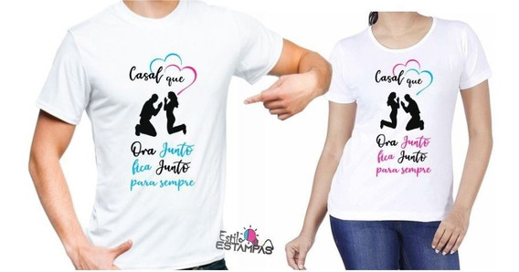 camisas para casal gospel