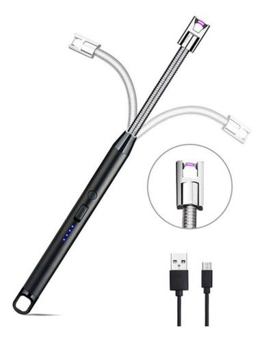 Encendedor Electrónico, Carga Usb, Viaje, Hogar, Plateado